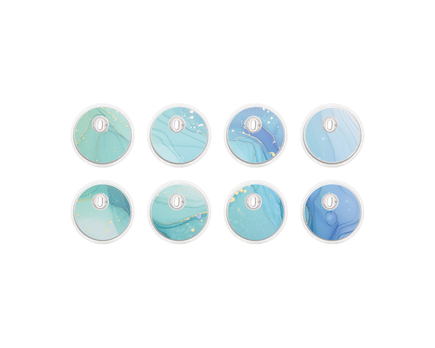 "Green Ocean" - CGM Sensor Stickers for Dexcom, Libre, Medtronic & Medtrum