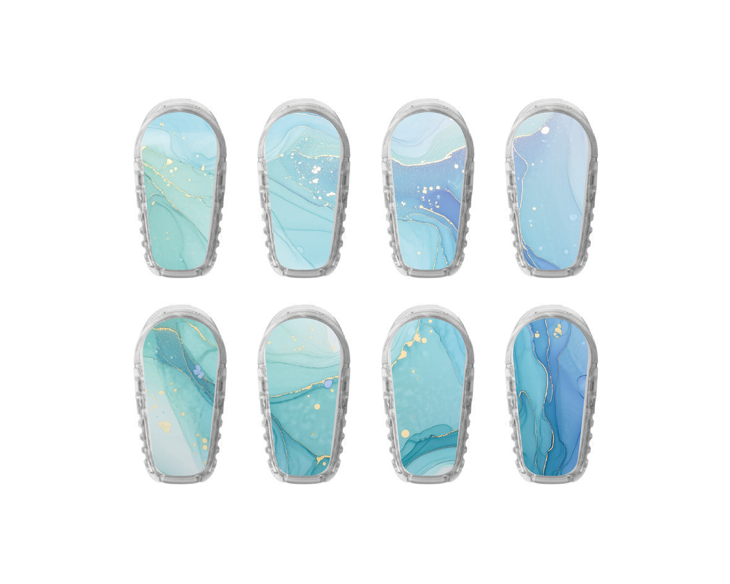 "Green Ocean" - CGM Sensor Stickers for Dexcom, Libre, Medtronic & Medtrum