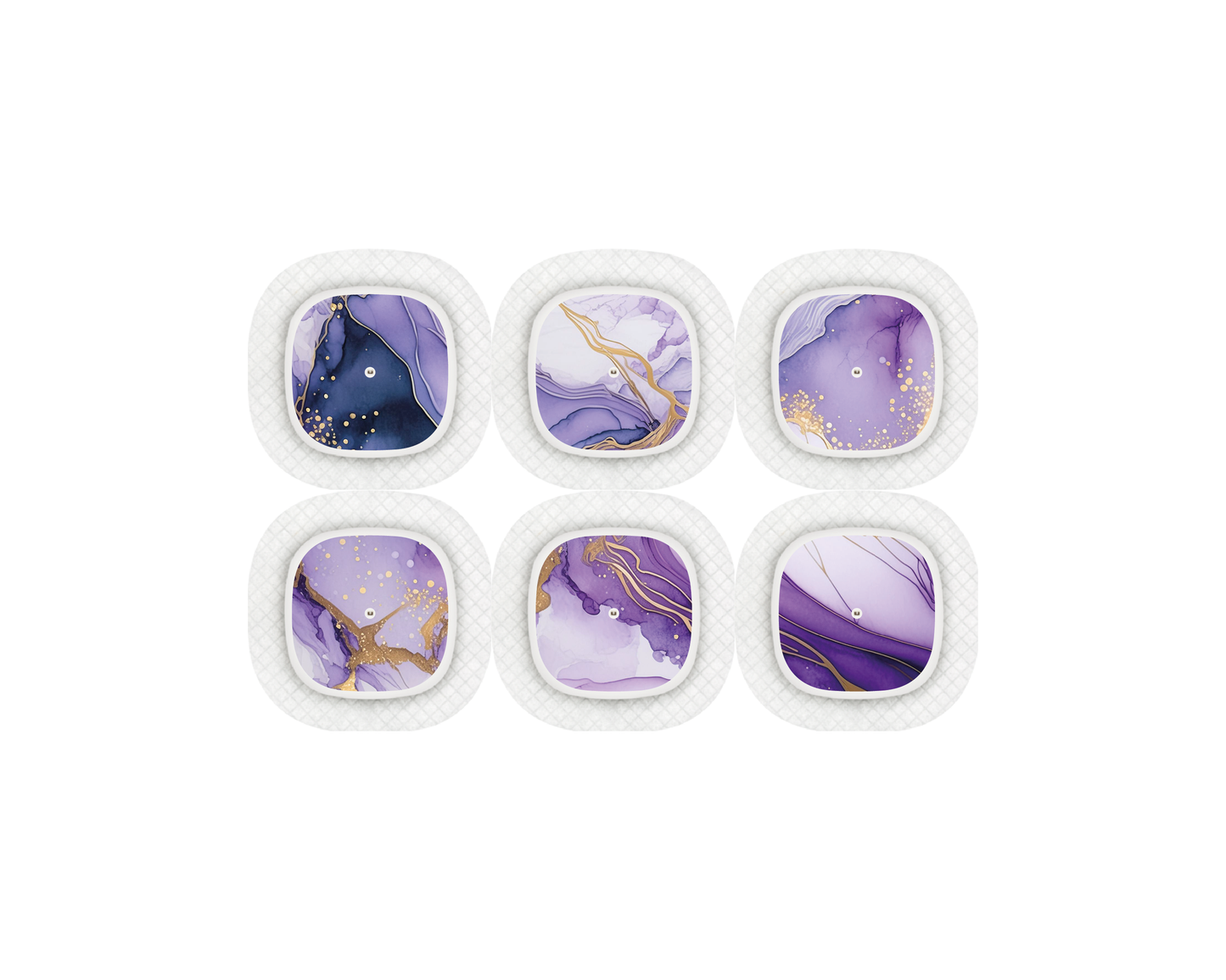 "Purple Flow" - CGM Sensor Stickers for Dexcom, Libre, Medtronic & Medtrum