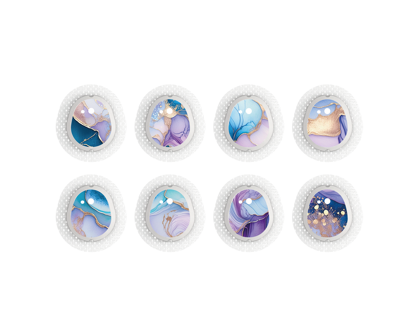 "Golden Mirage" - CGM Sensor Stickers for Dexcom, Libre, Medtronic & Medtrum