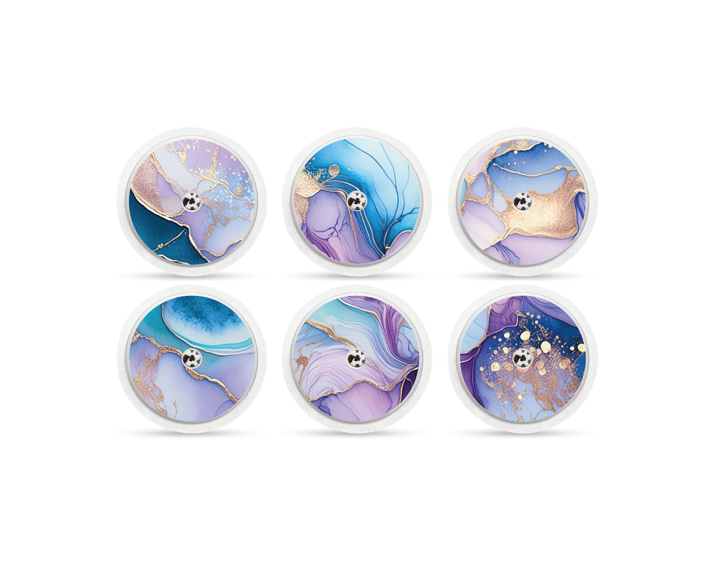 "Golden Mirage" - CGM Sensor Stickers for Dexcom, Libre, Medtronic & Medtrum