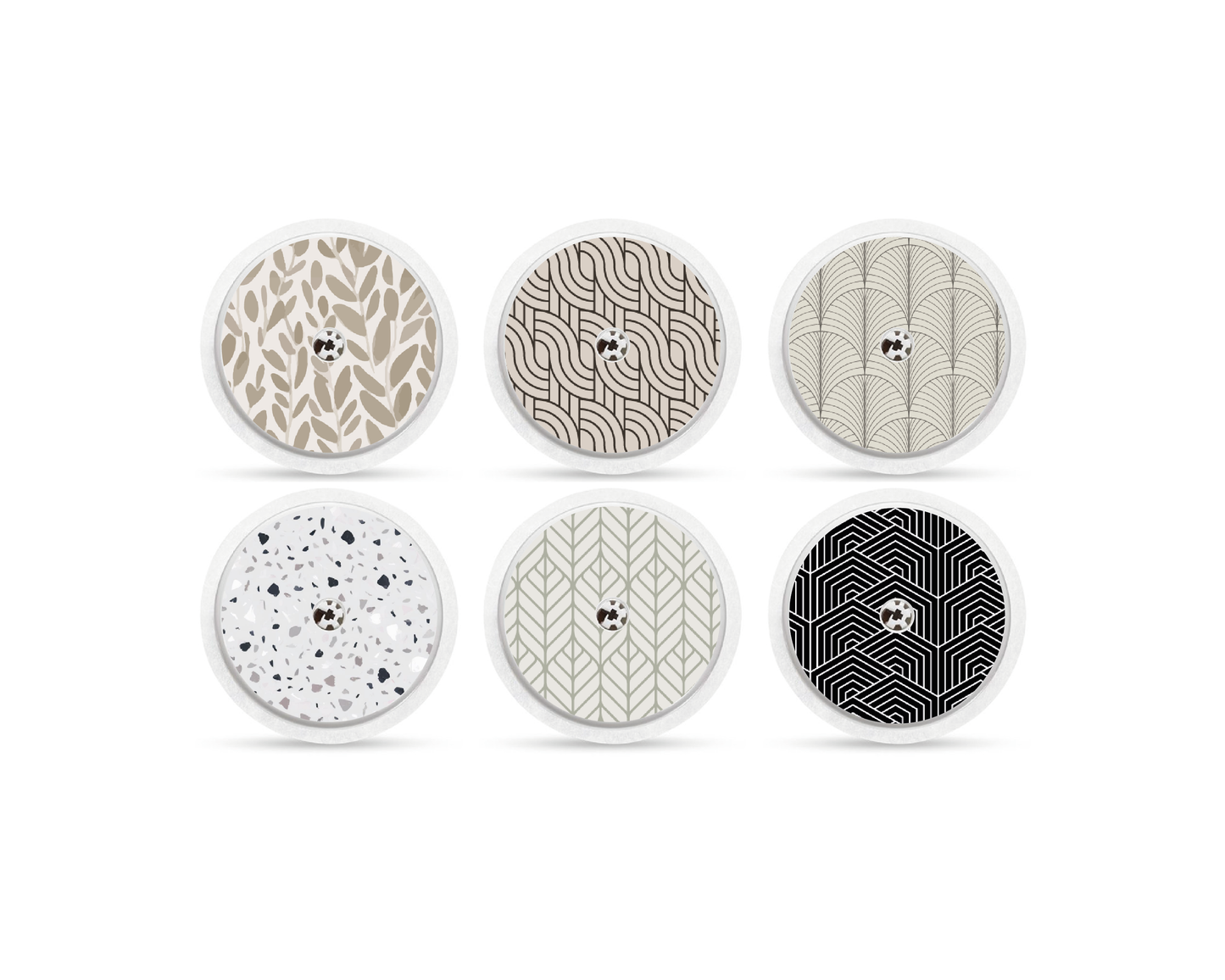"Monochromatic" - CGM Sensor Stickers for Dexcom, Libre, Medtronic & Medtrum