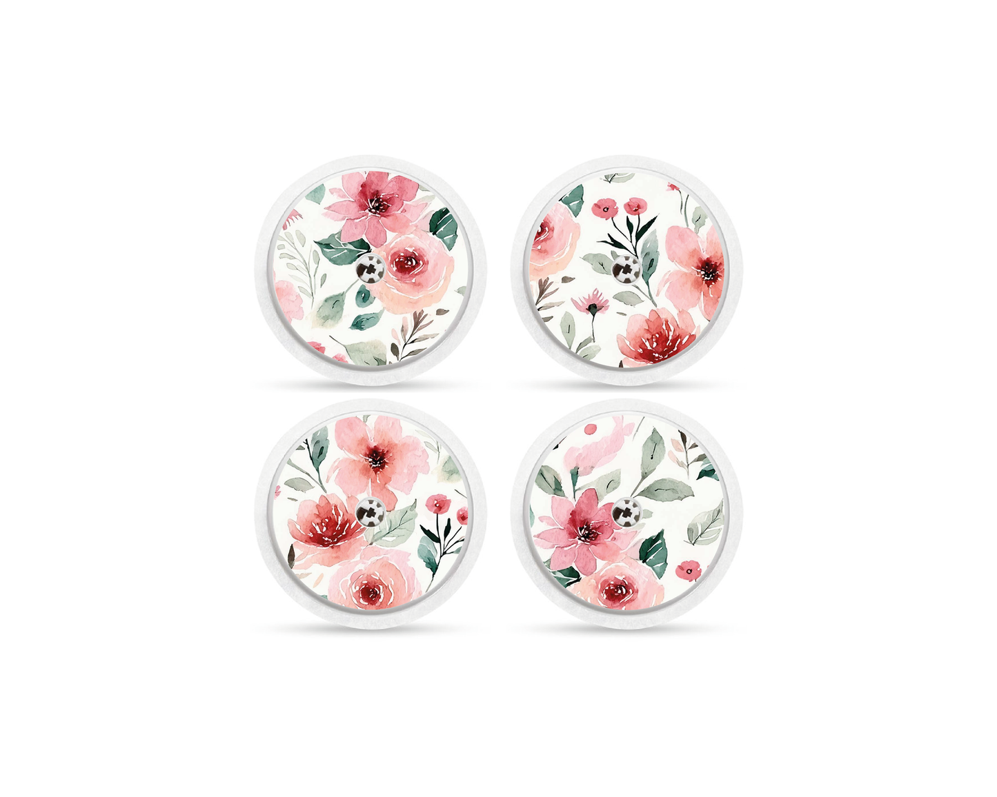 "Pink Blossom" - CGM Sensor Stickers for Dexcom, Libre, Medtronic & Medtrum