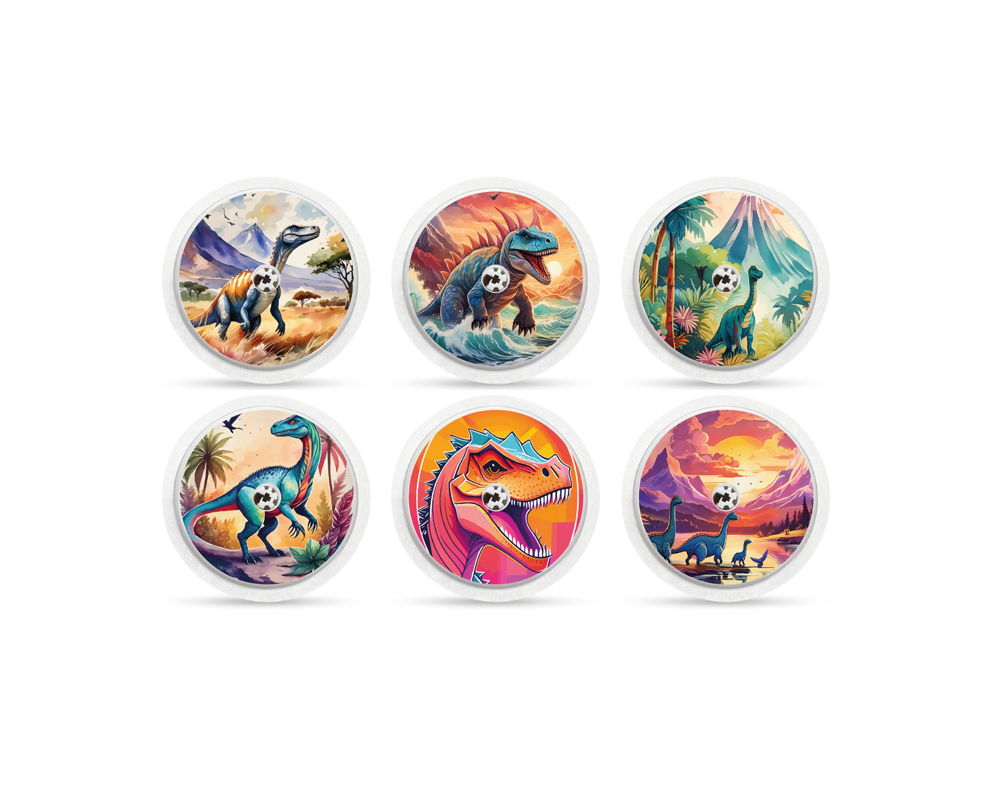"Dino" - CGM Sensor Stickers for Dexcom, Libre, Medtronic & Medtrum
