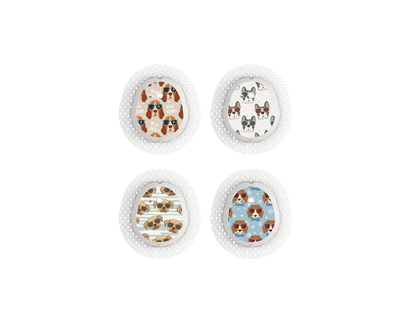 "Hip Hounds" - CGM Sensor Stickers for Dexcom, Libre, Medtronic & Medtrum