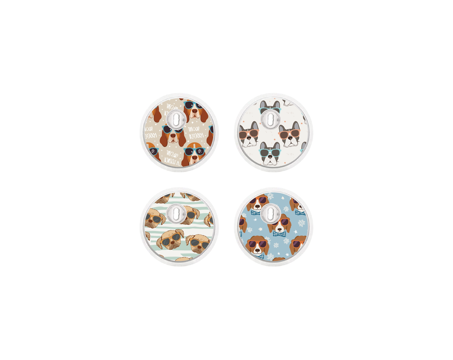 "Hip Hounds" - CGM Sensor Stickers for Dexcom, Libre, Medtronic & Medtrum