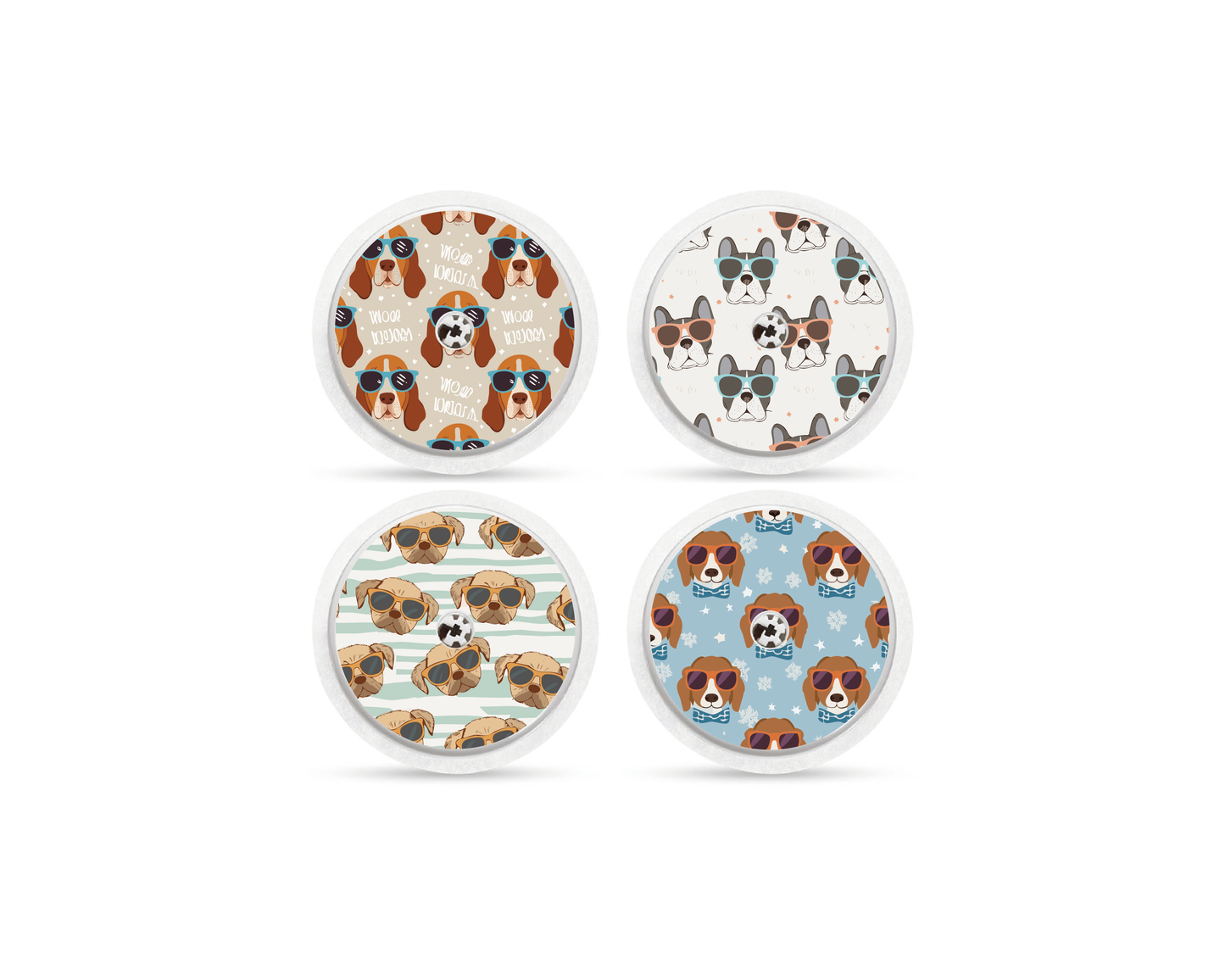 "Hip Hounds" - CGM Sensor Stickers for Dexcom, Libre, Medtronic & Medtrum