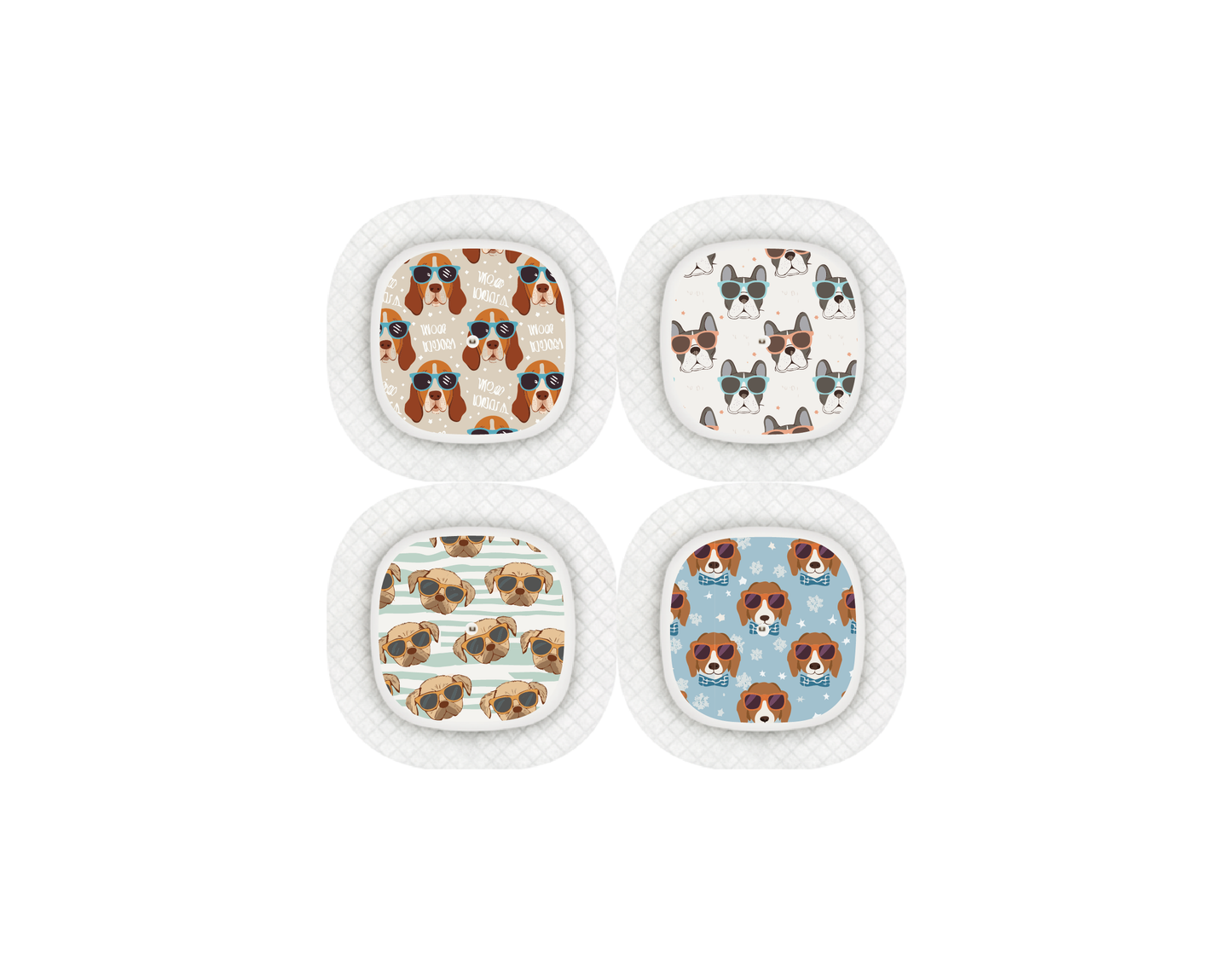 "Hip Hounds" - CGM Sensor Stickers for Dexcom, Libre, Medtronic & Medtrum
