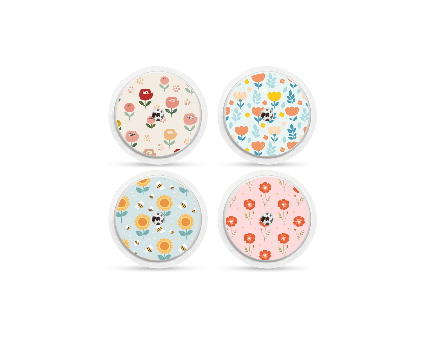 "Bloomscape" - CGM Sensor Stickers for Dexcom, Libre, Medtronic & Medtrum