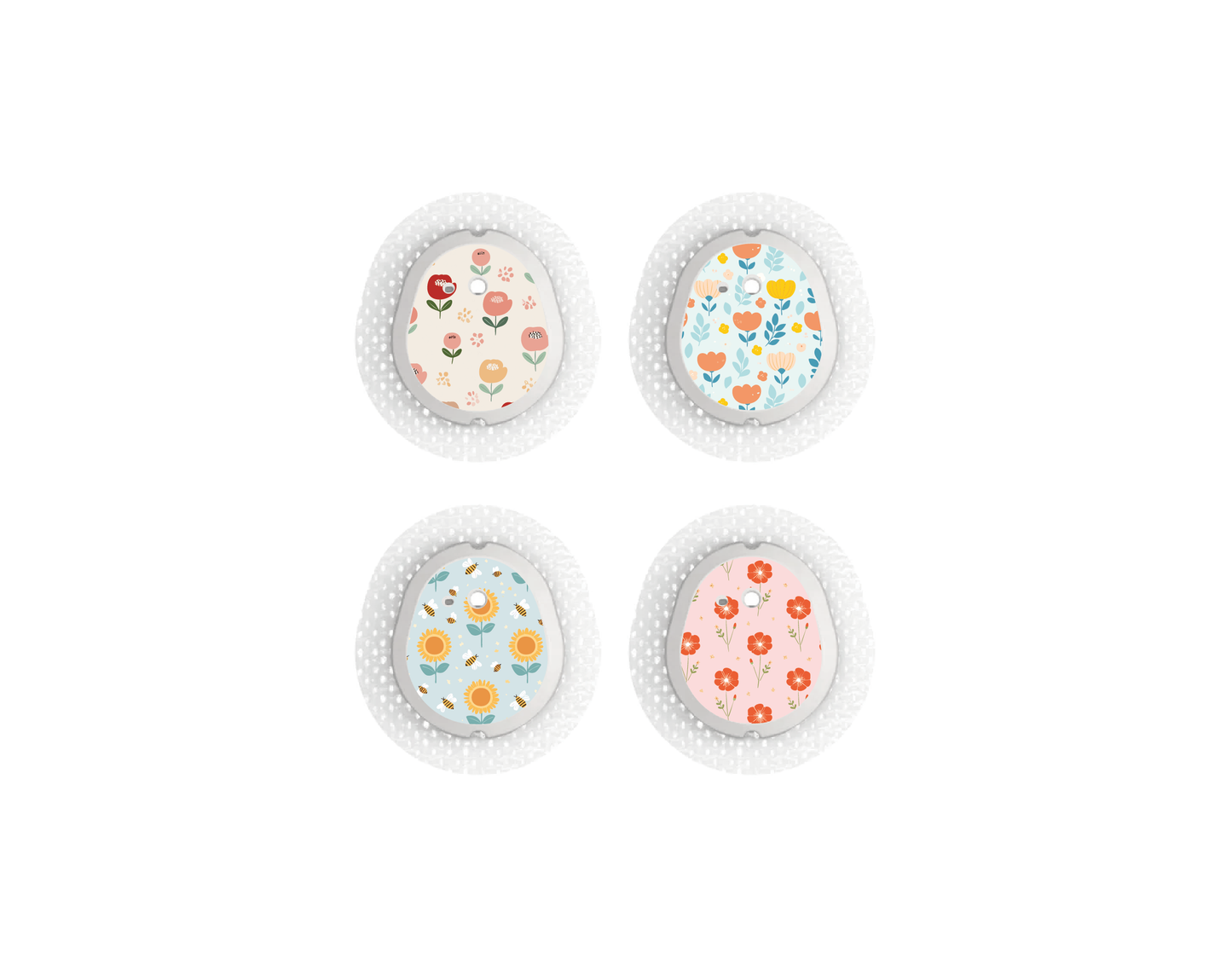 "Bloomscape" - CGM Sensor Stickers for Dexcom, Libre, Medtronic & Medtrum