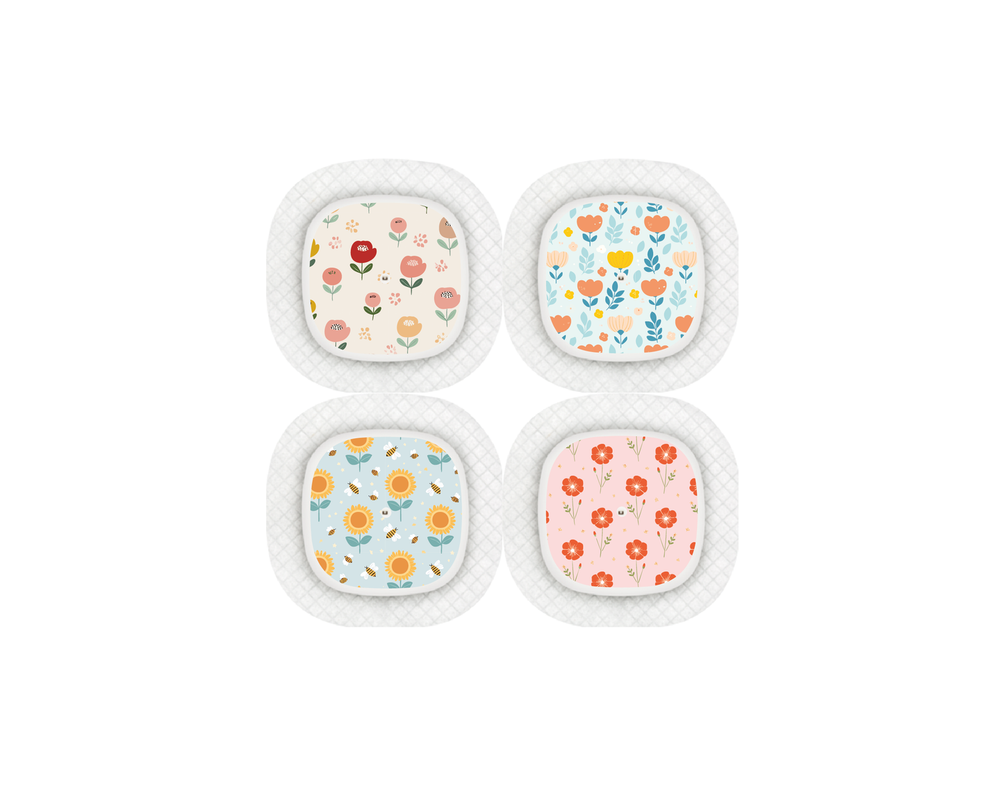 "Bloomscape" - CGM Sensor Stickers for Dexcom, Libre, Medtronic & Medtrum