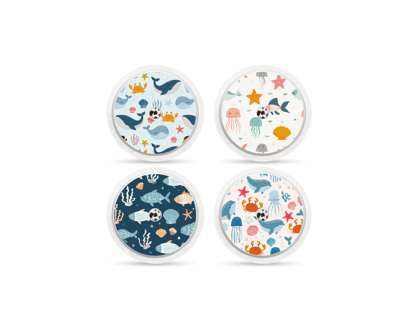 "Under Sea" - CGM Sensor Stickers for Dexcom, Libre, Medtronic & Medtrum