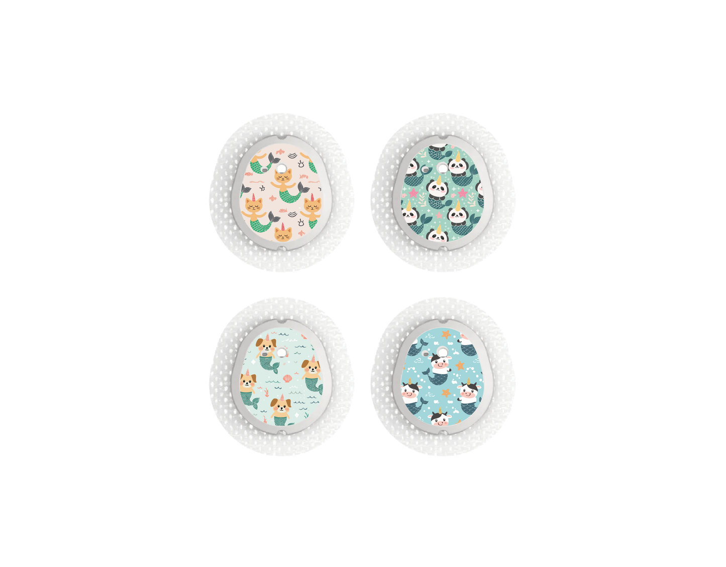 "Mermaid Pals" - CGM Sensor Stickers for Dexcom, Libre, Medtronic & Medtrum