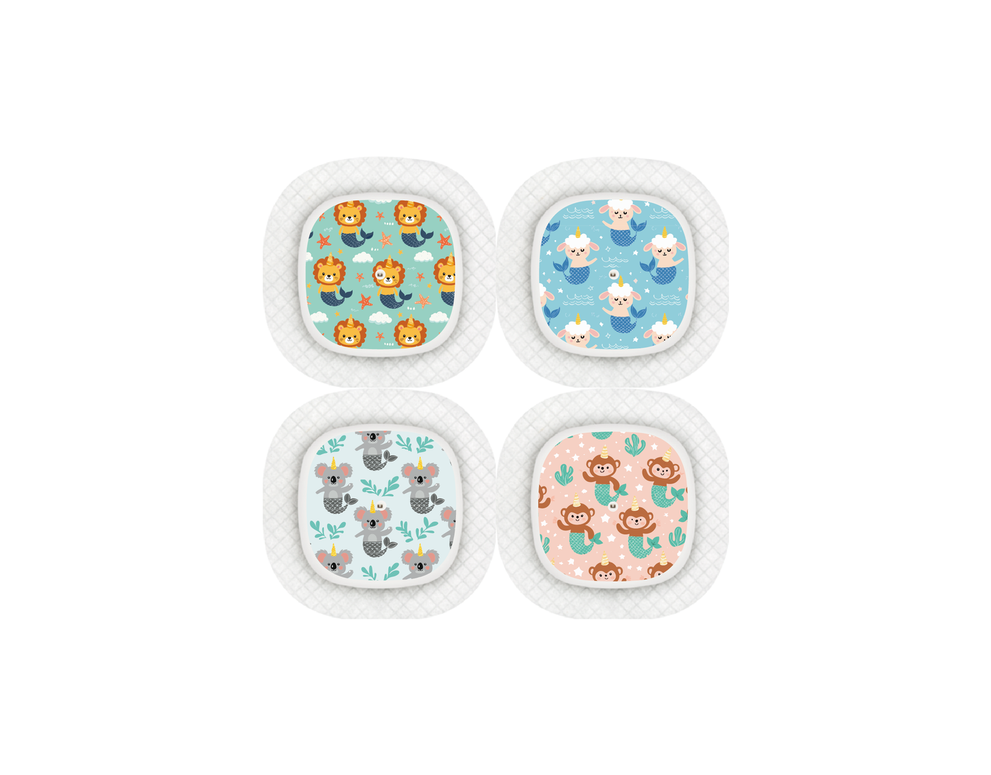 "Mermaid Pals" - CGM Sensor Stickers for Dexcom, Libre, Medtronic & Medtrum