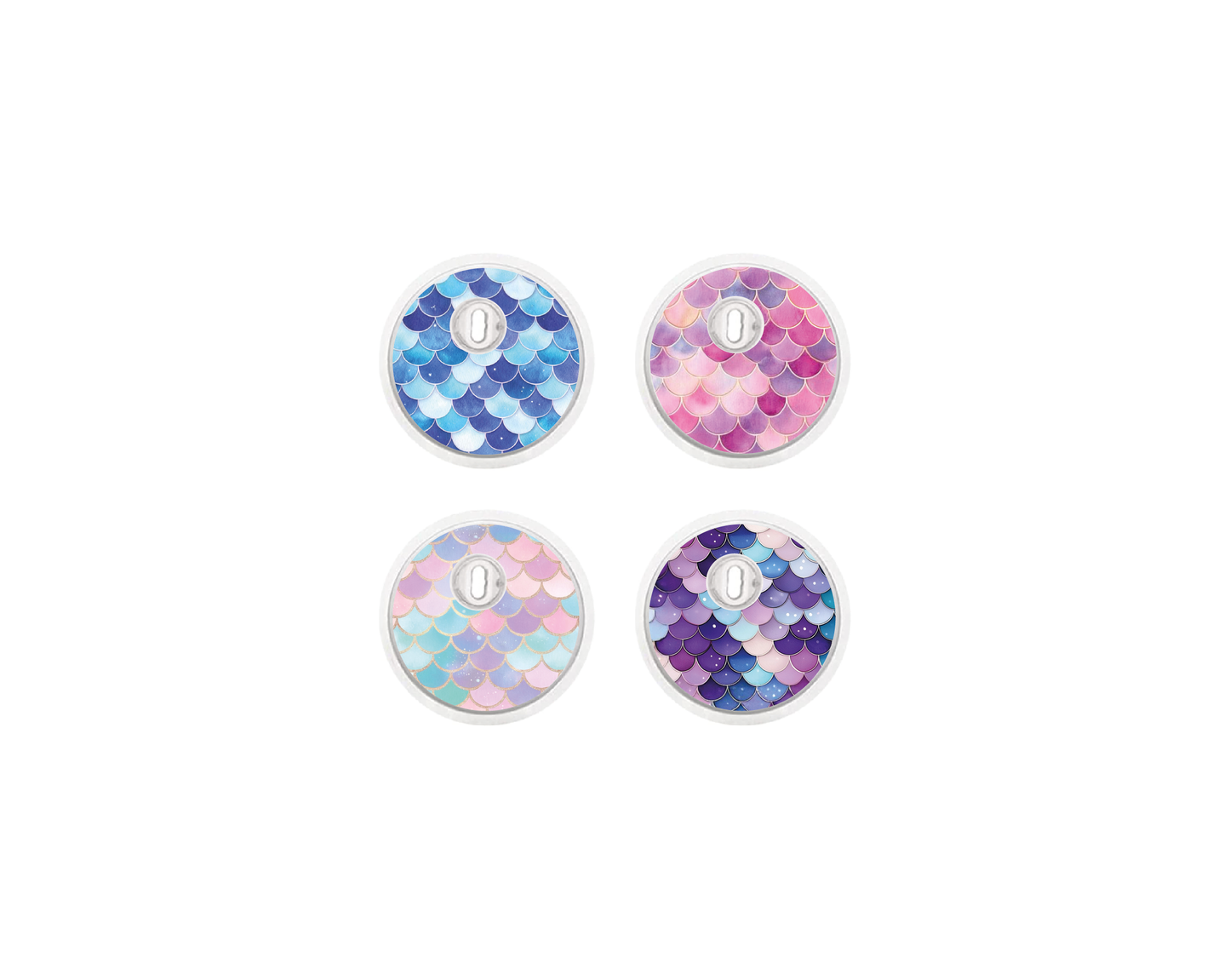 "Mermaid Scales" - CGM Sensor Stickers for Dexcom, Libre, Medtronic & Medtrum