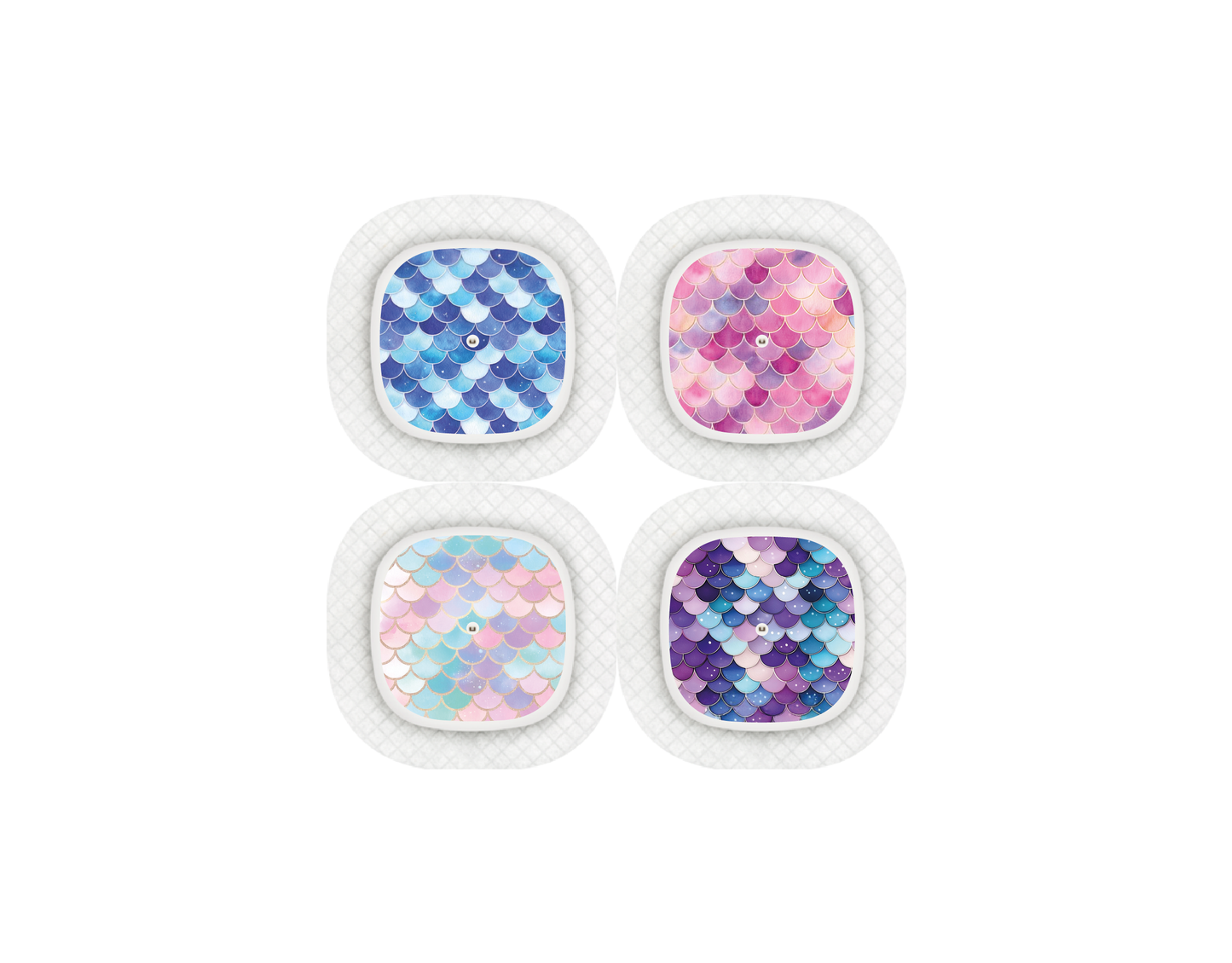 "Mermaid Scales" - CGM Sensor Stickers for Dexcom, Libre, Medtronic & Medtrum