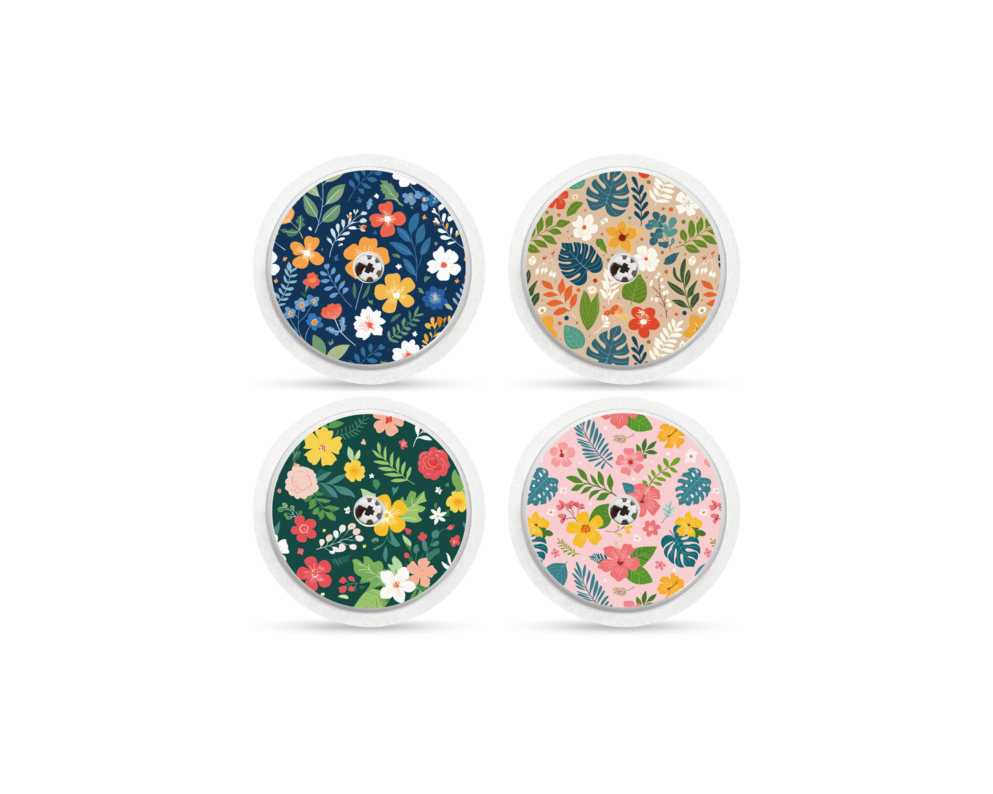 "Flower Power" - CGM Sensor Stickers for Dexcom, Libre, Medtronic & Medtrum