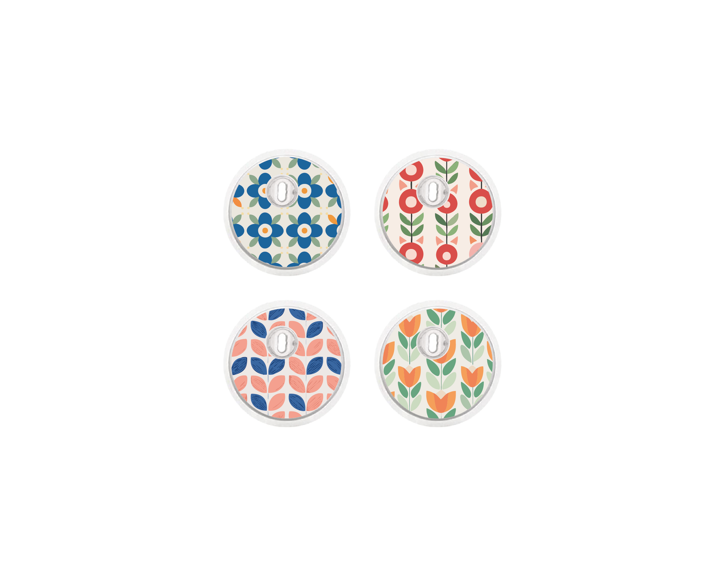 "Retro Flower" - CGM Sensor Stickers for Dexcom, Libre, Medtronic & Medtrum
