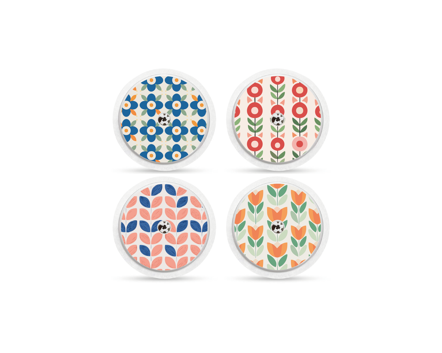 "Retro Flower" - CGM Sensor Stickers for Dexcom, Libre, Medtronic & Medtrum
