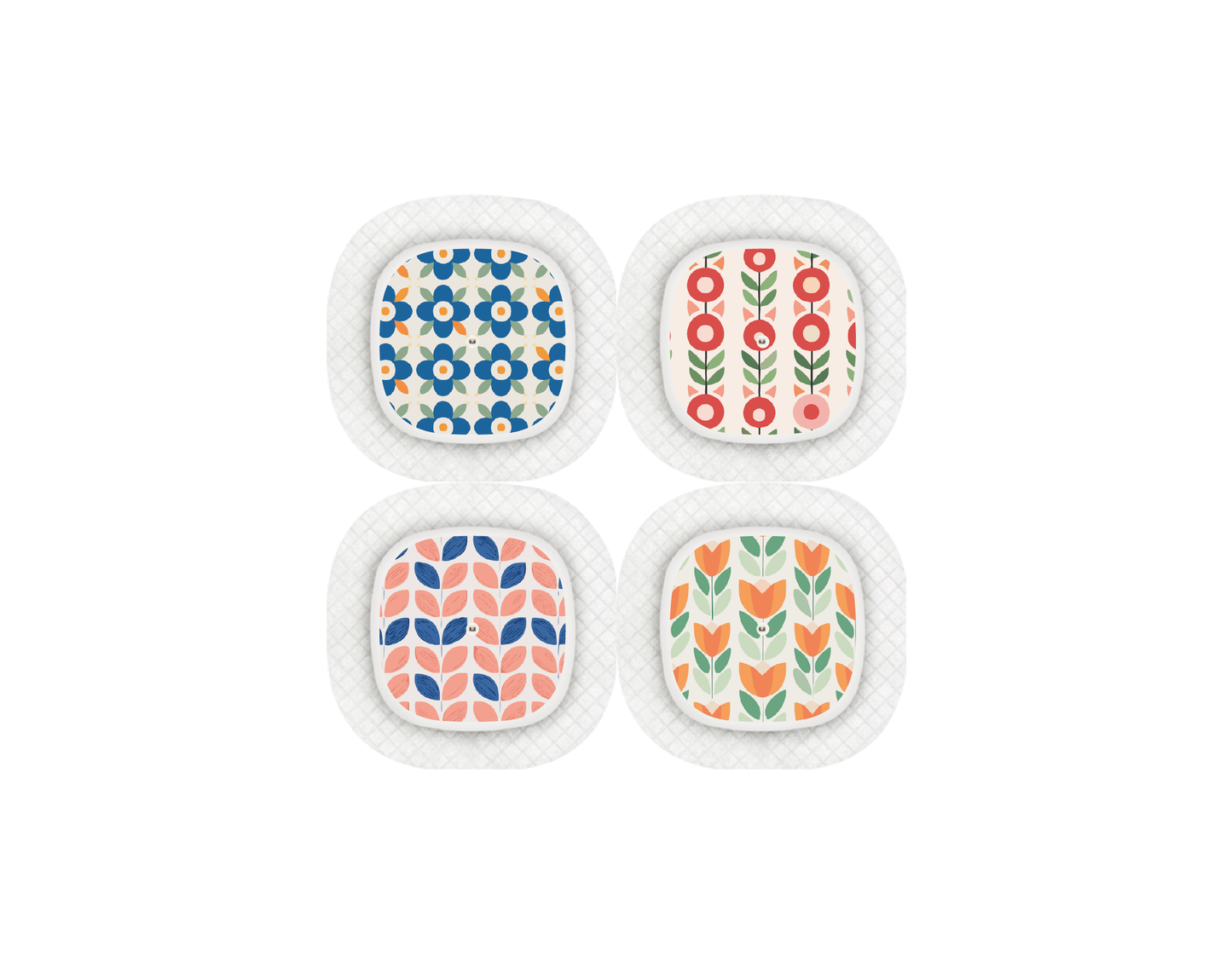 "Retro Flower" - CGM Sensor Stickers for Dexcom, Libre, Medtronic & Medtrum