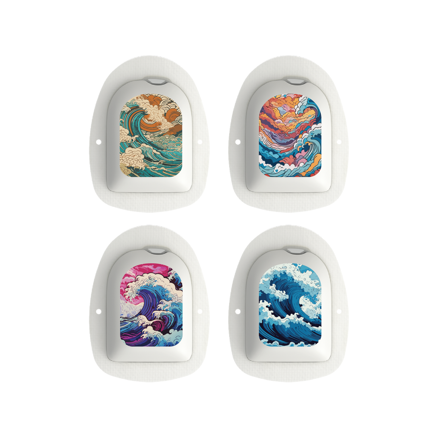 "Japanese Wave" - Omnipod Pod Stickers & Temporary Tattoos