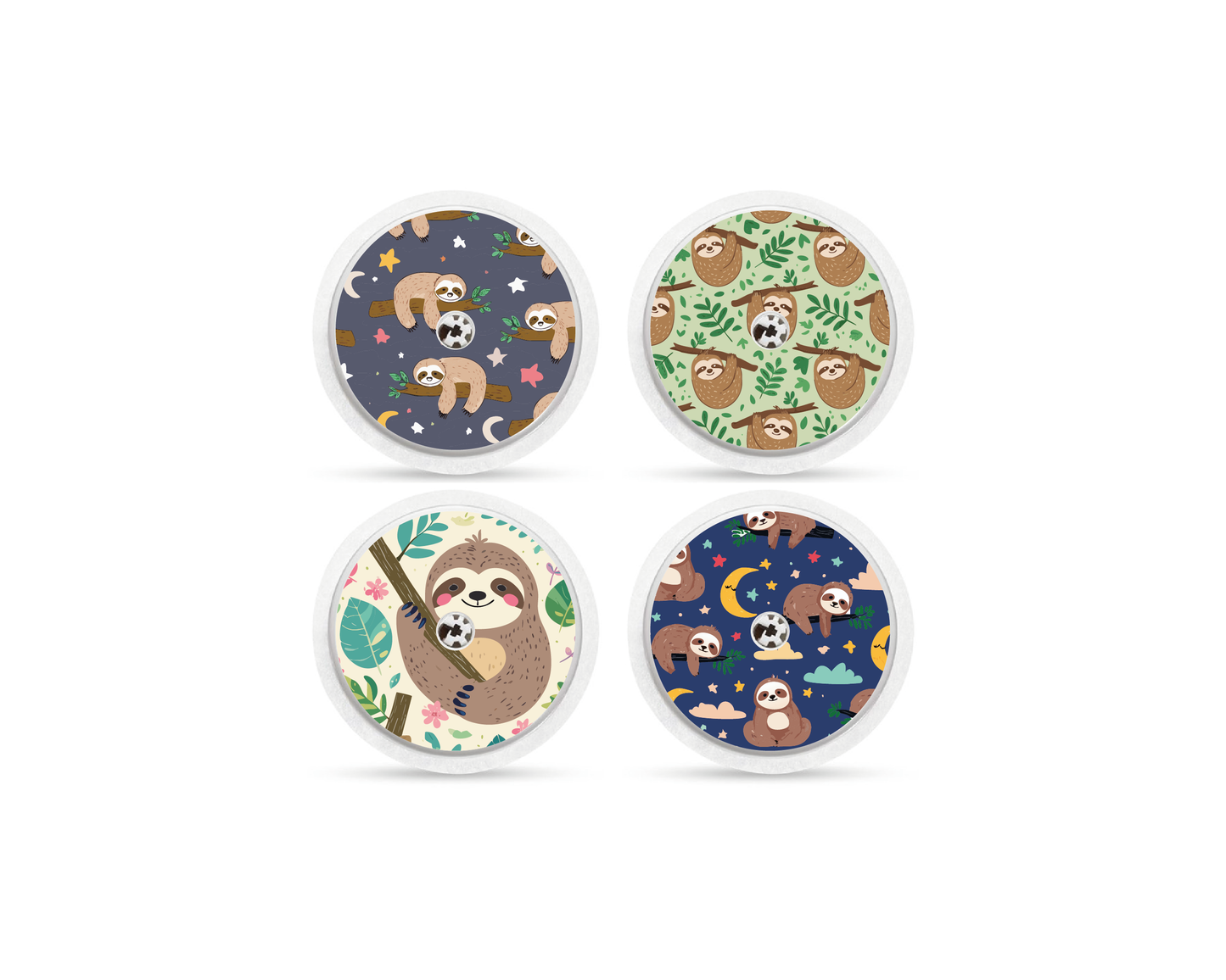 "Slothful" - CGM Sensor Stickers for Dexcom, Libre, Medtronic & Medtrum