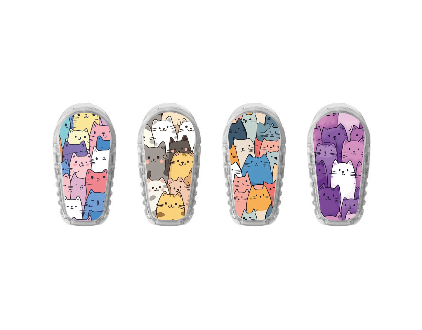 "Cat Crowd" - CGM Sensor Stickers for Dexcom, Libre, Medtronic & Medtrum