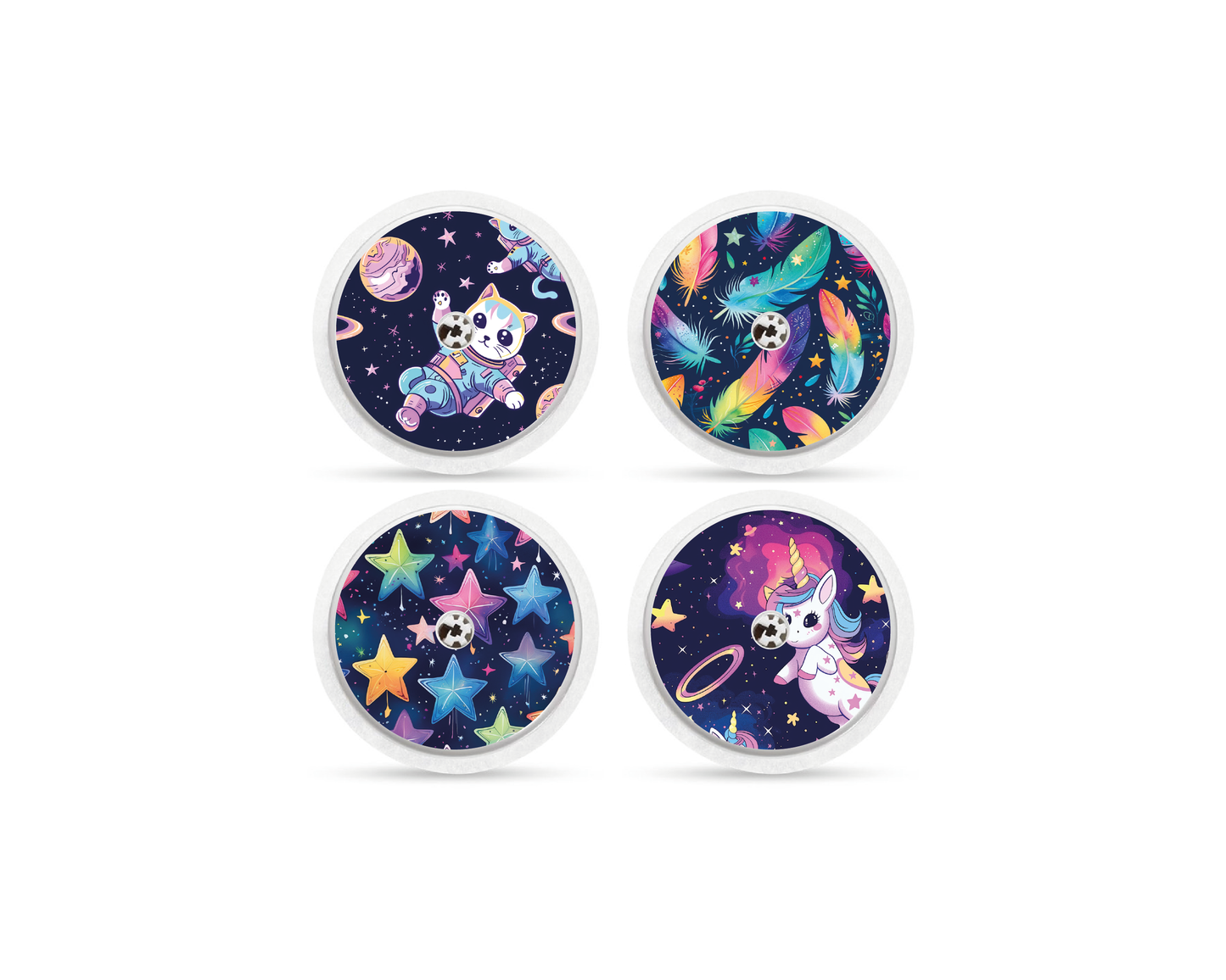 "Neon Fantasy" - CGM Sensor Stickers for Dexcom, Libre, Medtronic & Medtrum