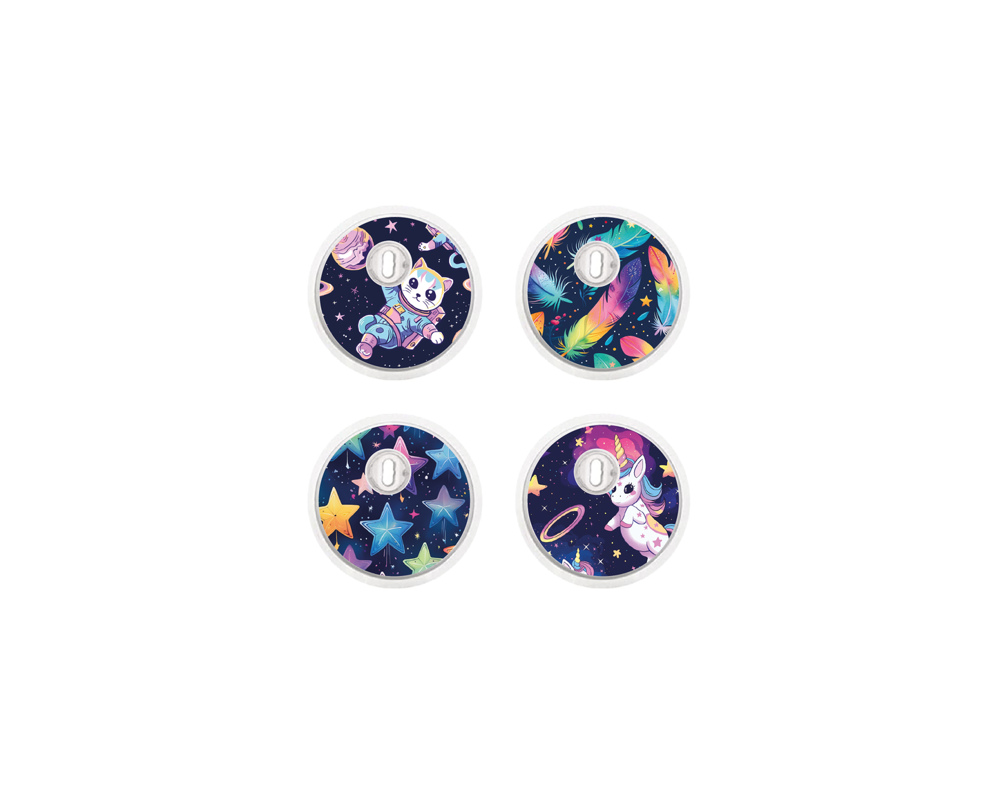 "Neon Fantasy" - CGM Sensor Stickers for Dexcom, Libre, Medtronic & Medtrum