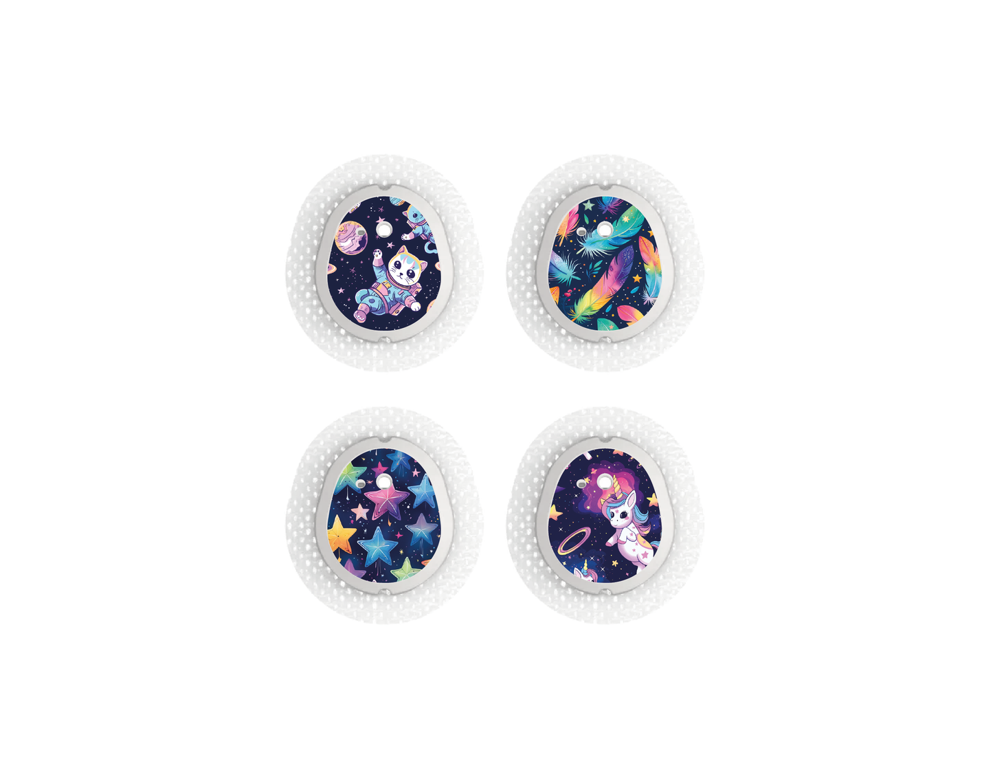"Neon Fantasy" - CGM Sensor Stickers for Dexcom, Libre, Medtronic & Medtrum