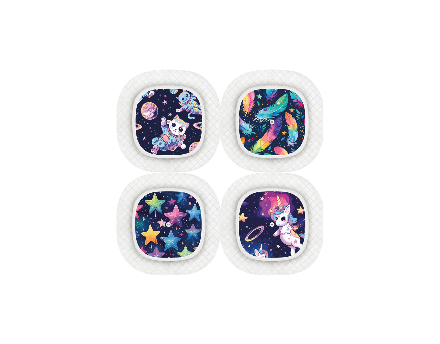 "Neon Fantasy" - CGM Sensor Stickers for Dexcom, Libre, Medtronic & Medtrum