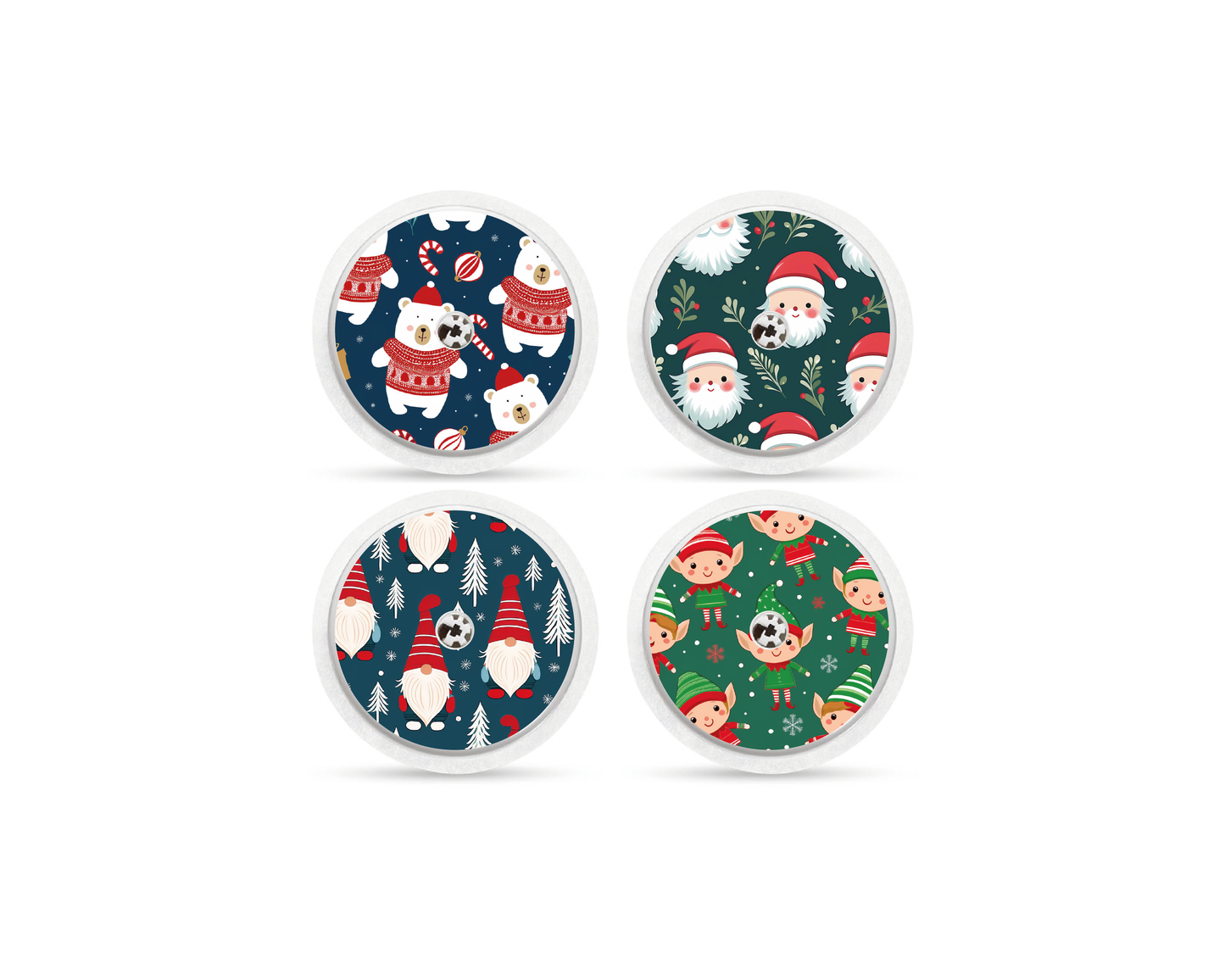"Santa Squad" - CGM Sensor Stickers for Dexcom, Libre, Medtronic & Medtrum
