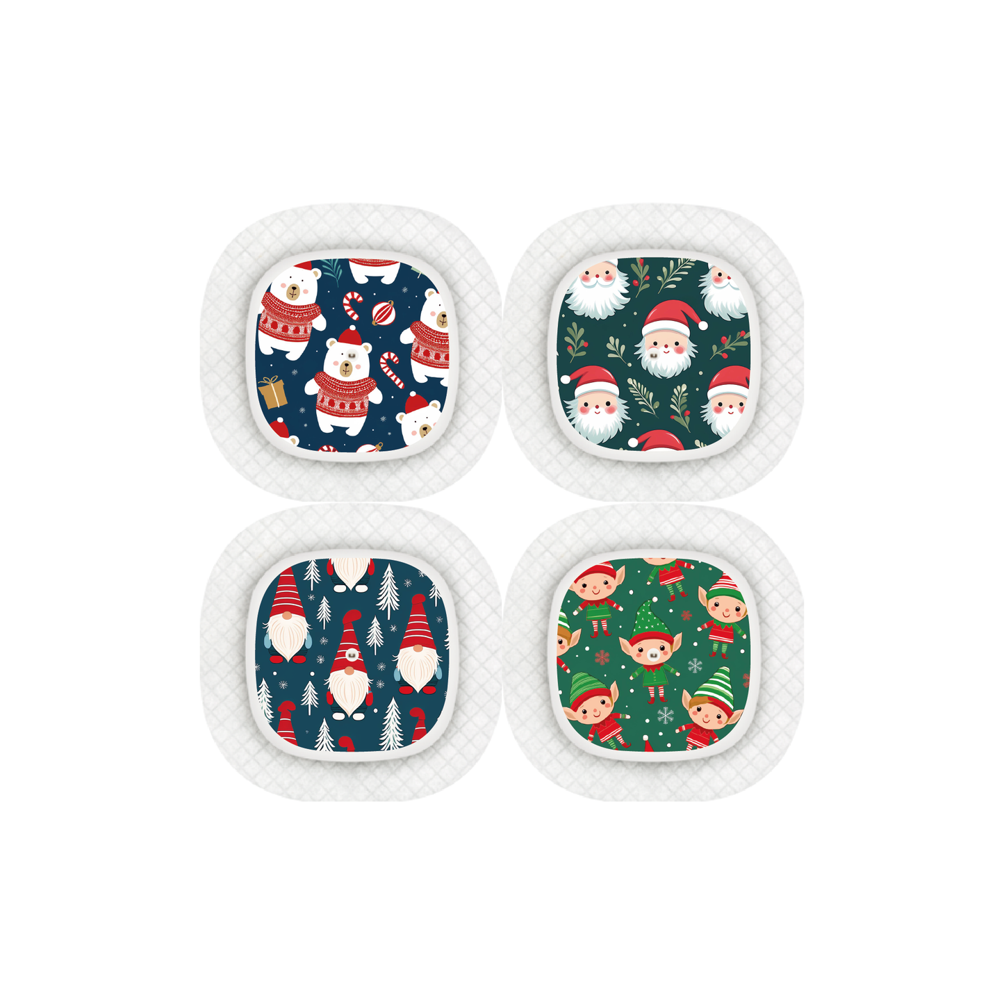 "Santa Squad" - CGM Sensor Stickers for Dexcom, Libre, Medtronic & Medtrum