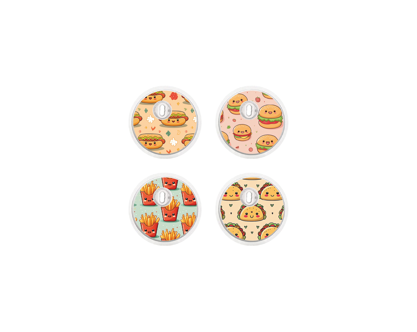"Food Frenzy" - CGM Sensor Stickers for Dexcom, Libre, Medtronic & Medtrum