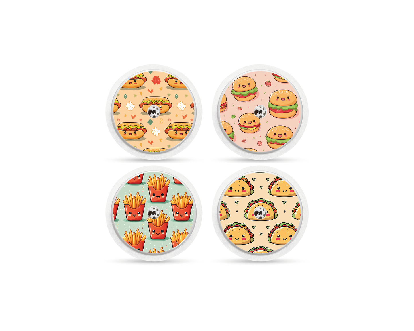"Food Frenzy" - CGM Sensor Stickers for Dexcom, Libre, Medtronic & Medtrum