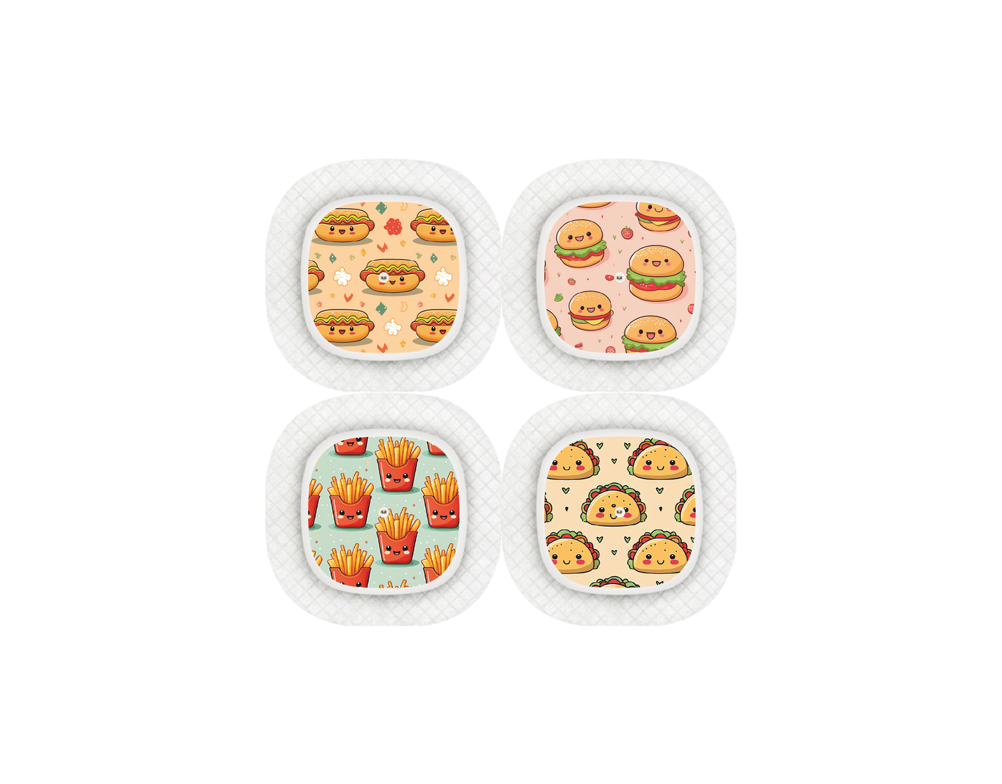 "Food Frenzy" - CGM Sensor Stickers for Dexcom, Libre, Medtronic & Medtrum