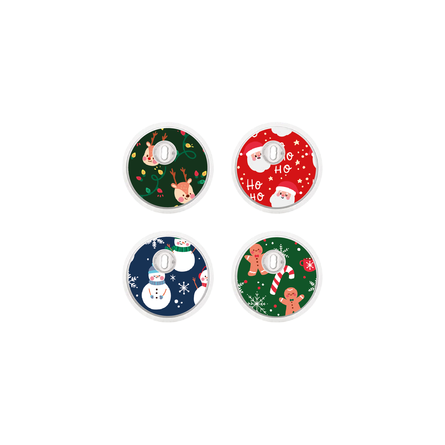 "Holiday Joy" - CGM Sensor Stickers for Dexcom, Libre, Medtronic & Medtrum