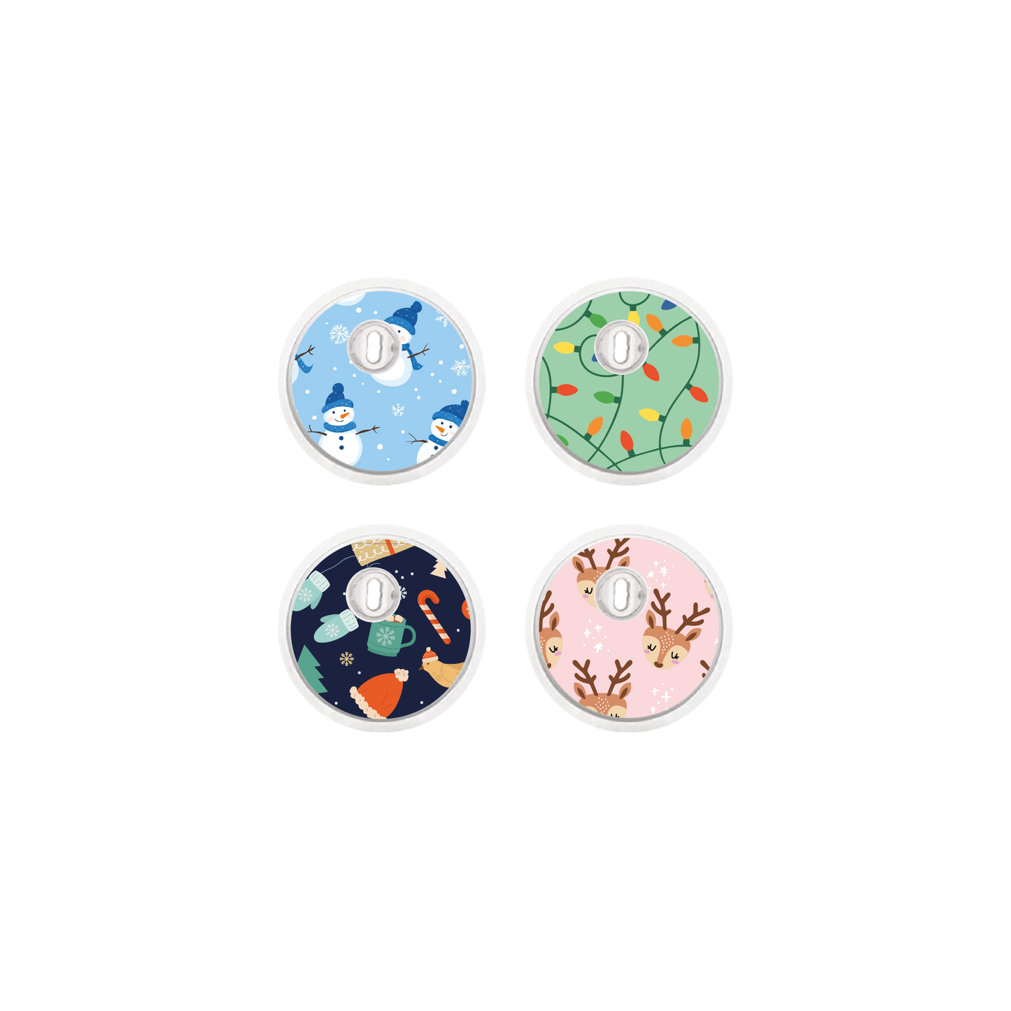"Holly Jolly" - CGM Sensor Stickers for Dexcom, Libre, Medtronic & Medtrum