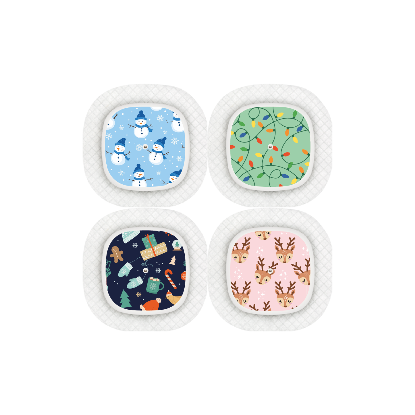 "Holly Jolly" - CGM Sensor Stickers for Dexcom, Libre, Medtronic & Medtrum
