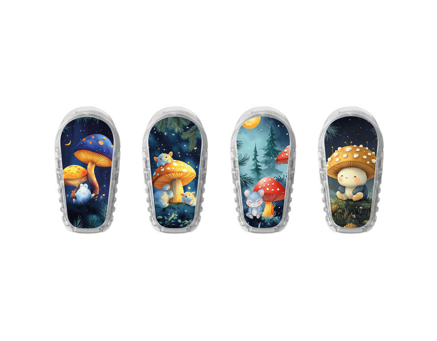 "Mushroom Magic" - CGM Sensor Stickers for Dexcom, Libre, Medtronic & Medtrum