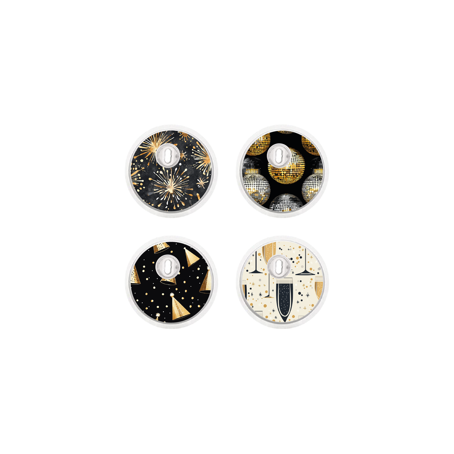 "Celebration Spark" - CGM Sensor Stickers for Dexcom, Libre, Medtronic & Medtrum