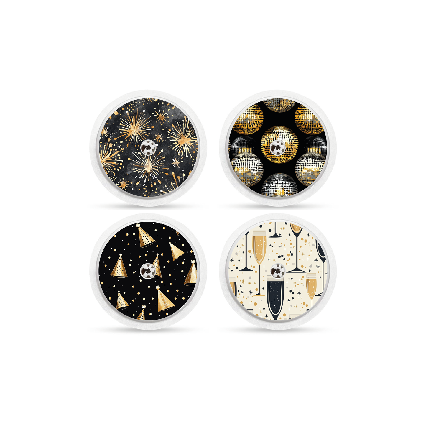 "Celebration Spark" - CGM Sensor Stickers for Dexcom, Libre, Medtronic & Medtrum