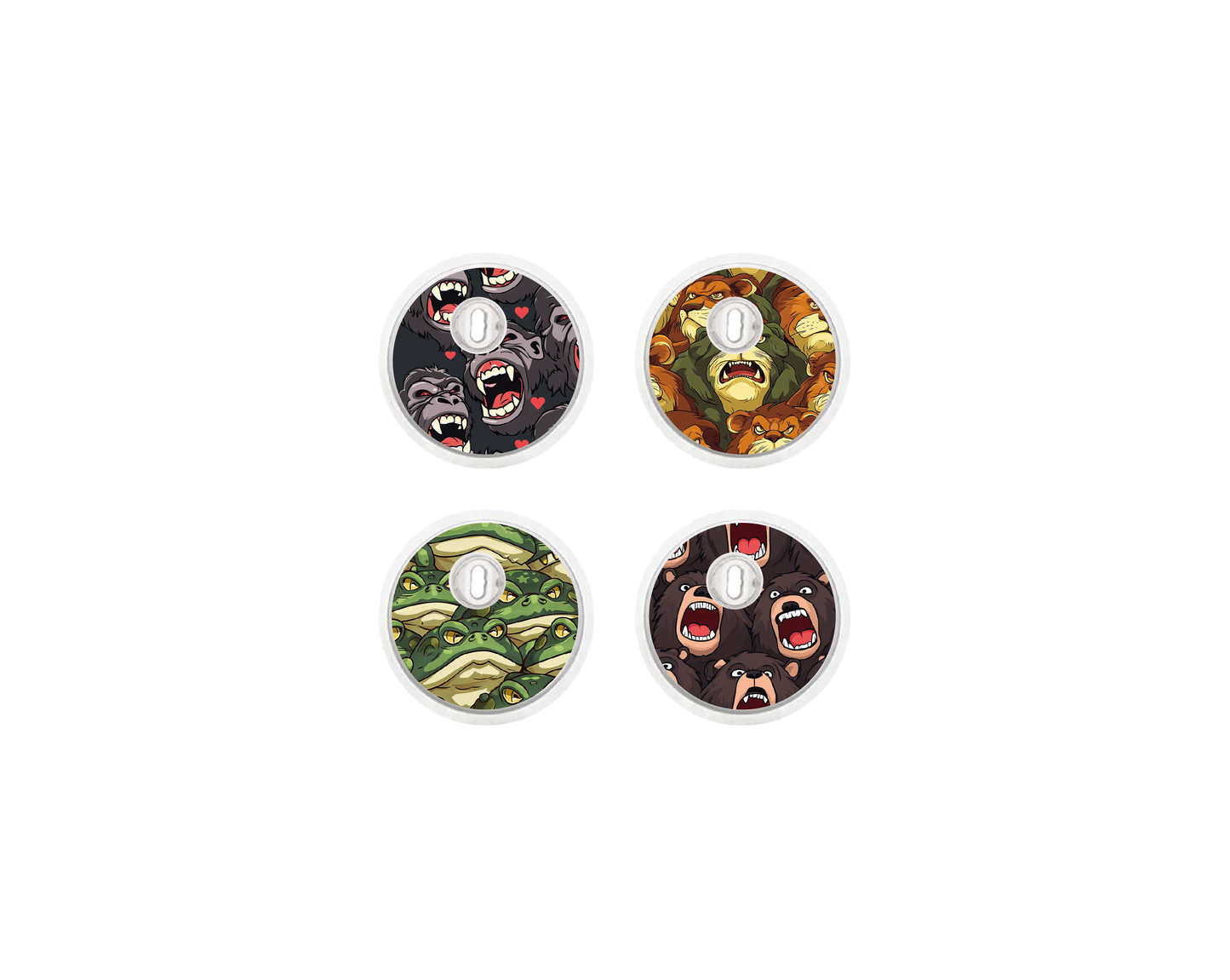 "Wild Force" - CGM Sensor Stickers for Dexcom, Libre, Medtronic & Medtrum