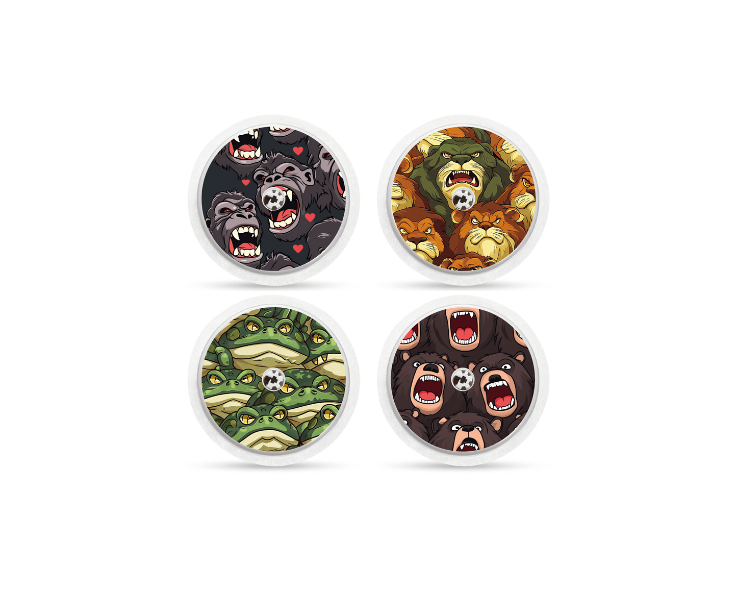 "Wild Force" - CGM Sensor Stickers for Dexcom, Libre, Medtronic & Medtrum