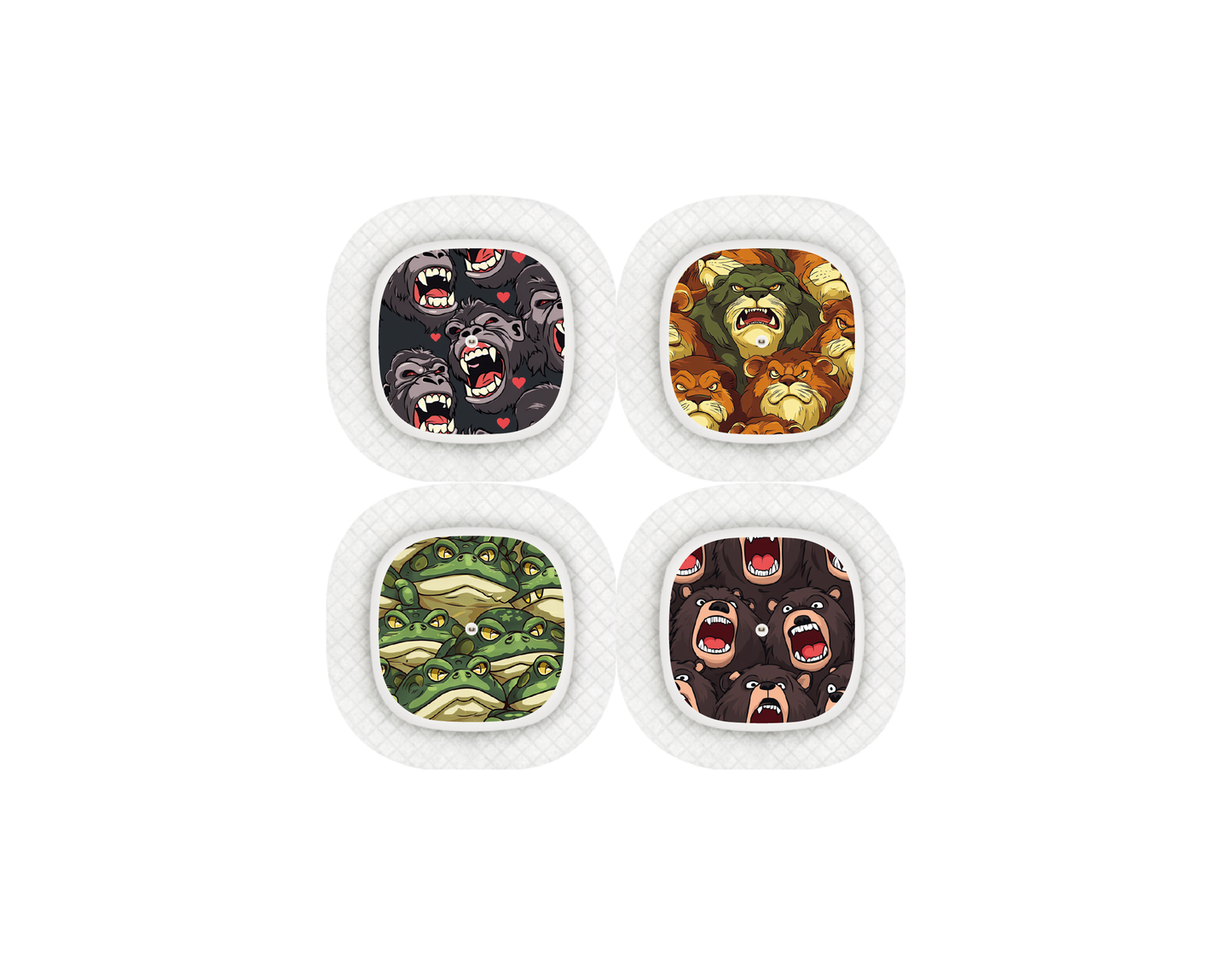 "Wild Force" - CGM Sensor Stickers for Dexcom, Libre, Medtronic & Medtrum
