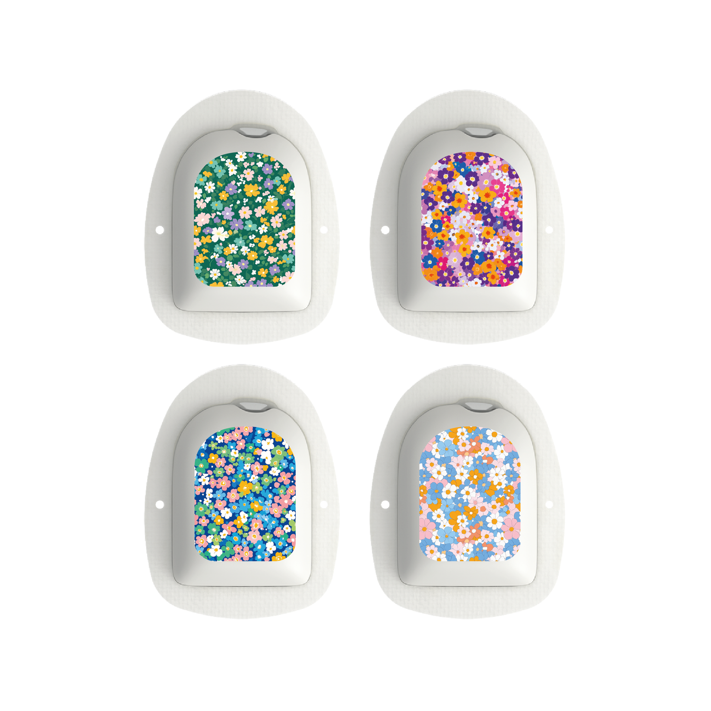 "Floral Bliss" - Omnipod Pod Stickers & Temporary Tattoos