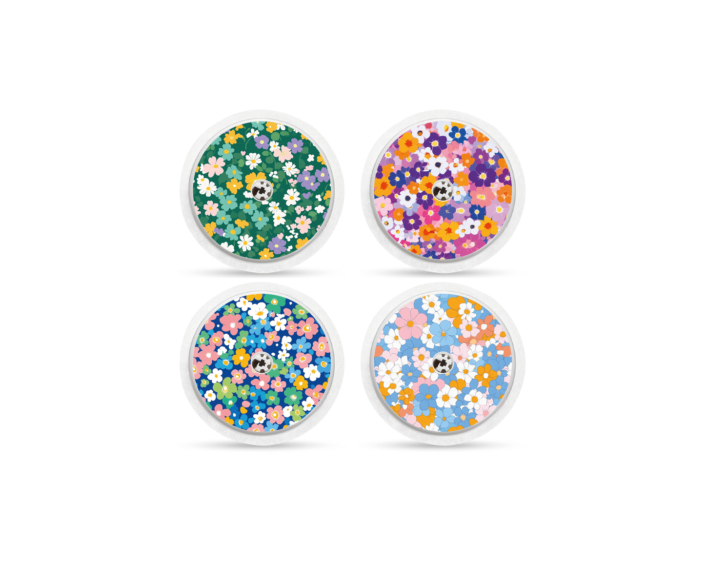 "Floral Bliss" - CGM Sensor Stickers for Dexcom, Libre, Medtronic & Medtrum