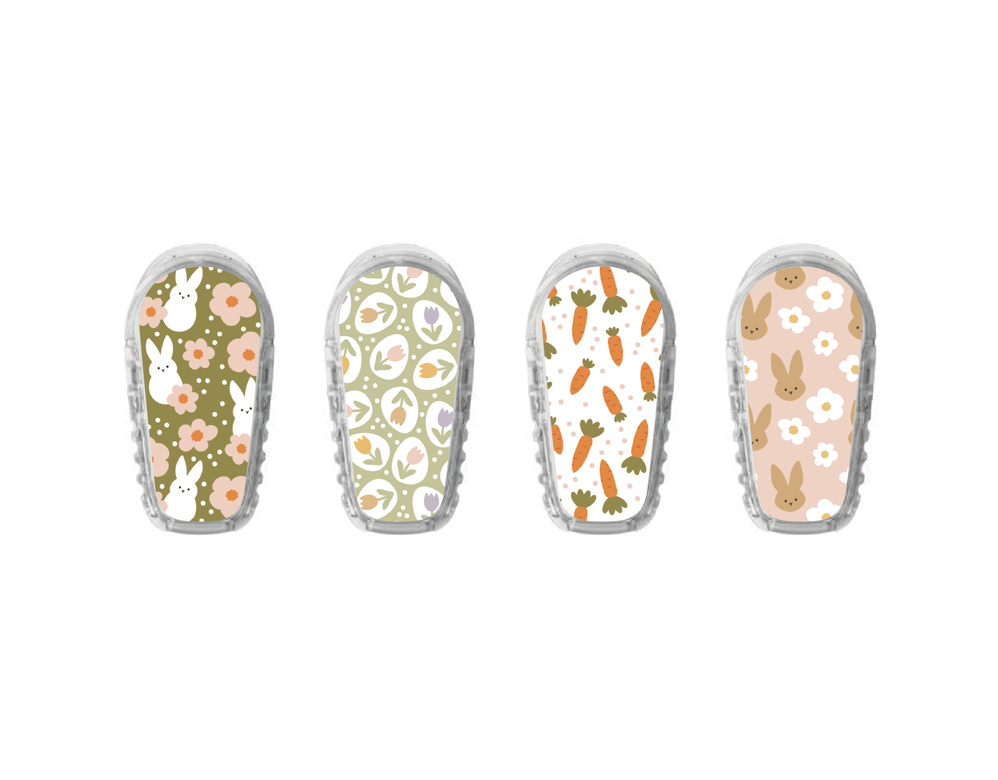 "Bunny Bloom" - CGM Sensor Stickers for Dexcom, Libre, Medtronic & Medtrum