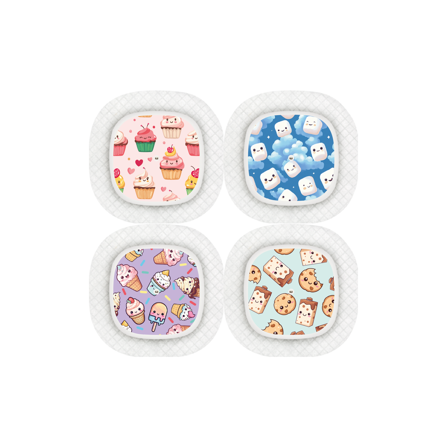 "Nom Nom" - CGM Sensor Stickers for Dexcom, Libre, Medtronic & Medtrum