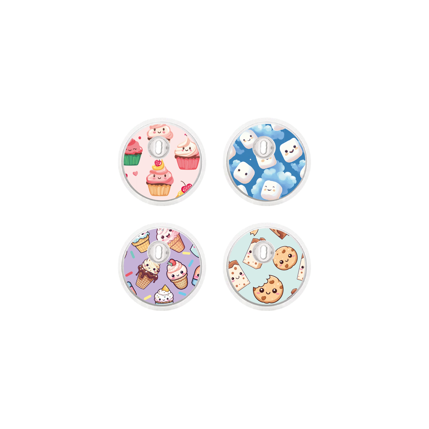 "Nom Nom" - CGM Sensor Stickers for Dexcom, Libre, Medtronic & Medtrum